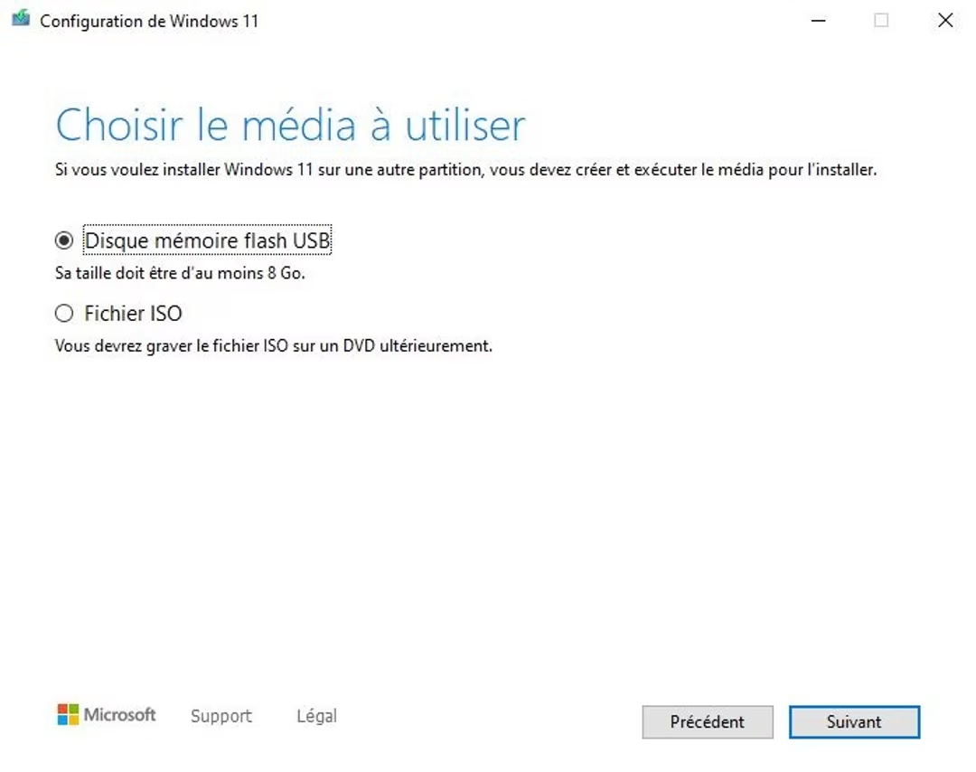 Cette image décrit l'installation du Windows media Tool